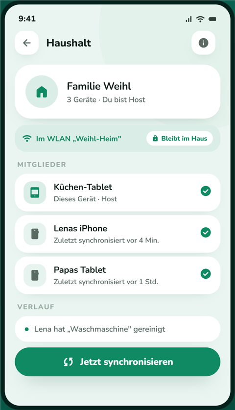 Family Sync im Haushalt